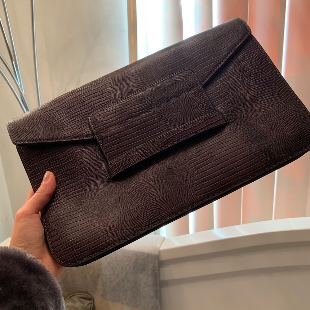BCBG Maxazria genuine chic leather clutch ✨ new ✨